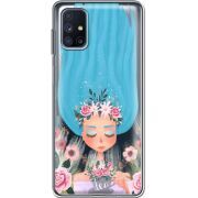 Прозрачный чехол BoxFace Samsung M515 Galaxy M51 Blue Hair