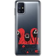 Прозрачный чехол BoxFace Samsung M515 Galaxy M51 siquid game люди в красном