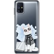Прозрачный чехол BoxFace Samsung M515 Galaxy M51 Cat Style
