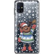 Прозрачный чехол BoxFace Samsung M515 Galaxy M51 Christmas Deer with Snow