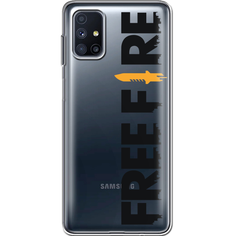 Прозрачный чехол BoxFace Samsung M515 Galaxy M51 Free Fire Black Logo