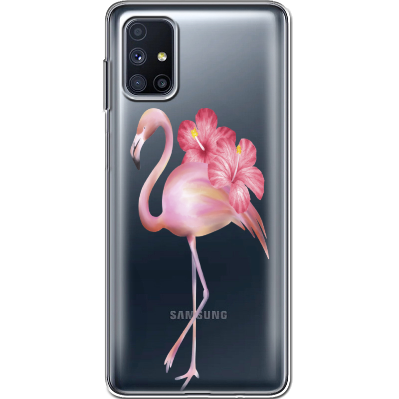 Прозрачный чехол BoxFace Samsung M515 Galaxy M51 Floral Flamingo