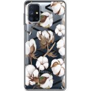 Прозрачный чехол BoxFace Samsung M515 Galaxy M51 Cotton flowers