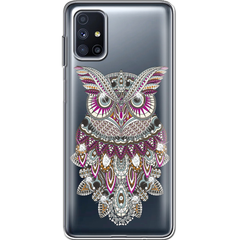 Чехол со стразами Samsung M515 Galaxy M51 Owl