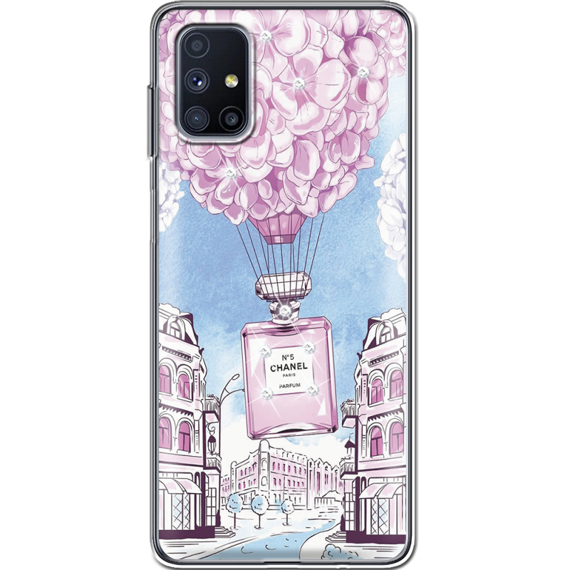 Чехол со стразами Samsung M515 Galaxy M51 Perfume bottle