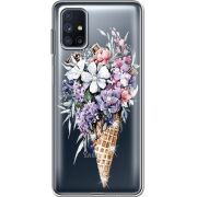 Чехол со стразами Samsung M515 Galaxy M51 Ice Cream Flowers