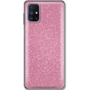 Чехол с блёстками Samsung M515 Galaxy M51 Розовый