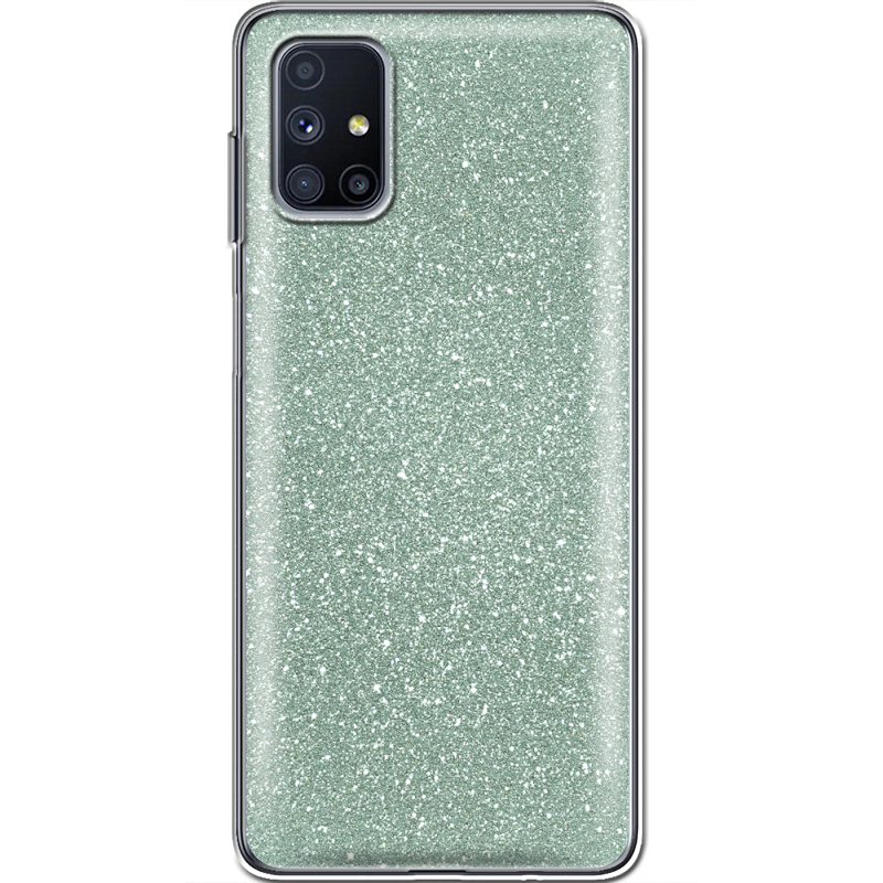 Чехол с блёстками Samsung M515 Galaxy M51 Зеленый