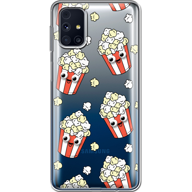 Прозрачный чехол BoxFace Samsung M317 Galaxy M31s с 3D-глазками Popcorn