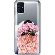 Прозрачный чехол BoxFace Samsung M317 Galaxy M31s Девушка с Пионами