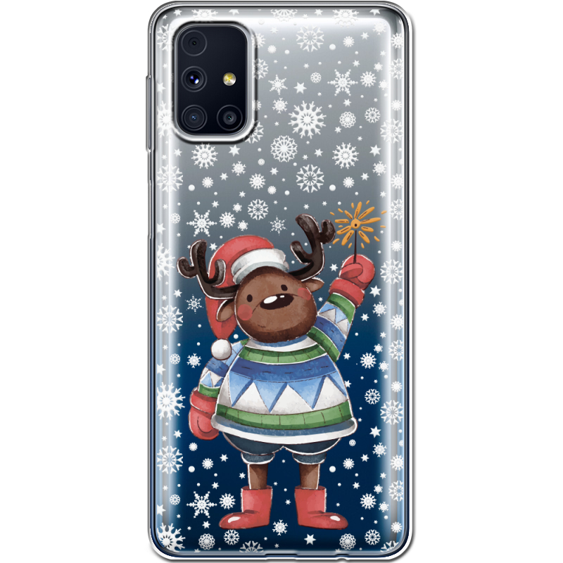 Прозрачный чехол BoxFace Samsung M317 Galaxy M31s Christmas Deer with Snow