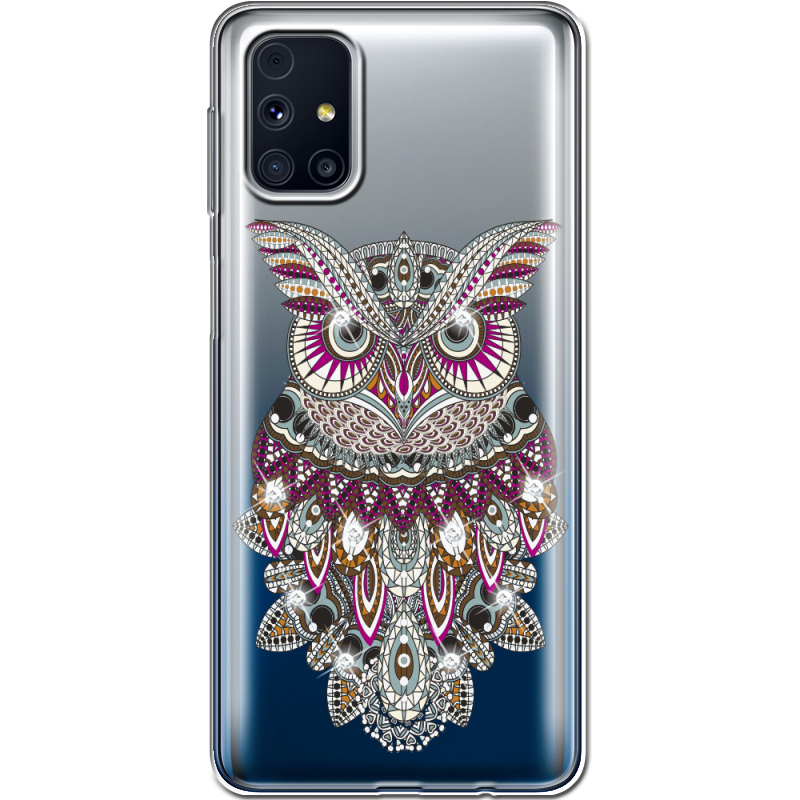 Чехол со стразами Samsung M317 Galaxy M31s Owl