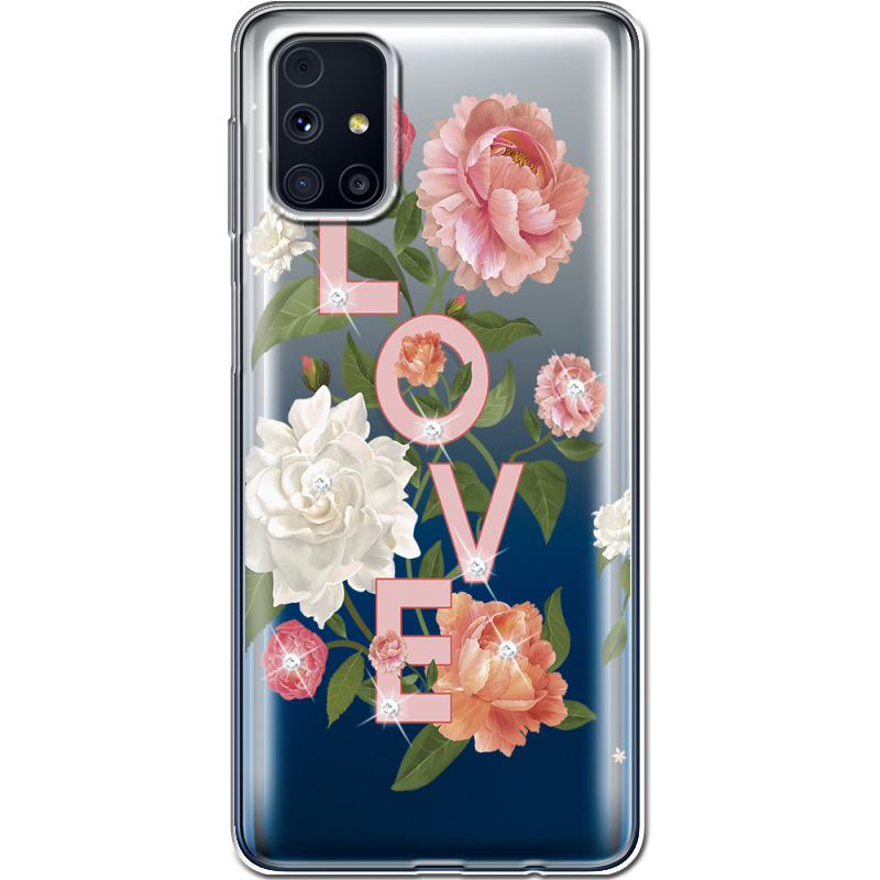 Чехол со стразами Samsung M317 Galaxy M31s Love