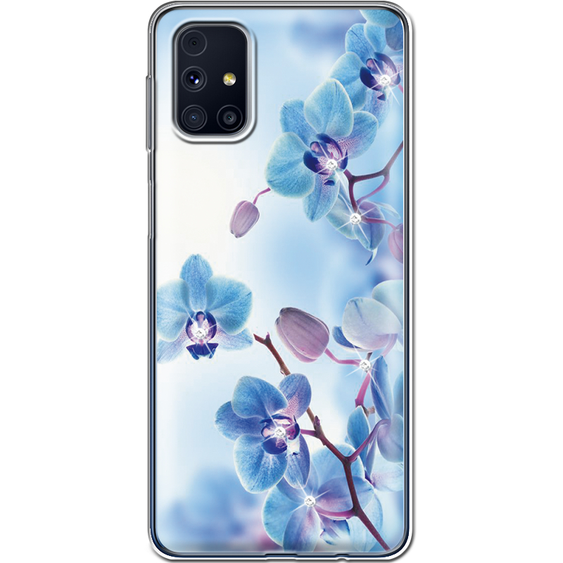 Чехол со стразами Samsung M317 Galaxy M31s Orchids
