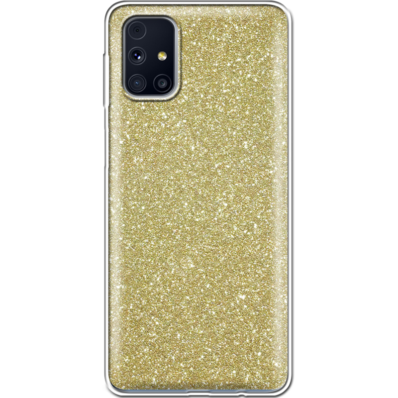 Чехол с блёстками Samsung M317 Galaxy M31s Золото
