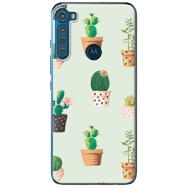 Чехол BoxFace Motorola One Fusion Plus L-green Cacti