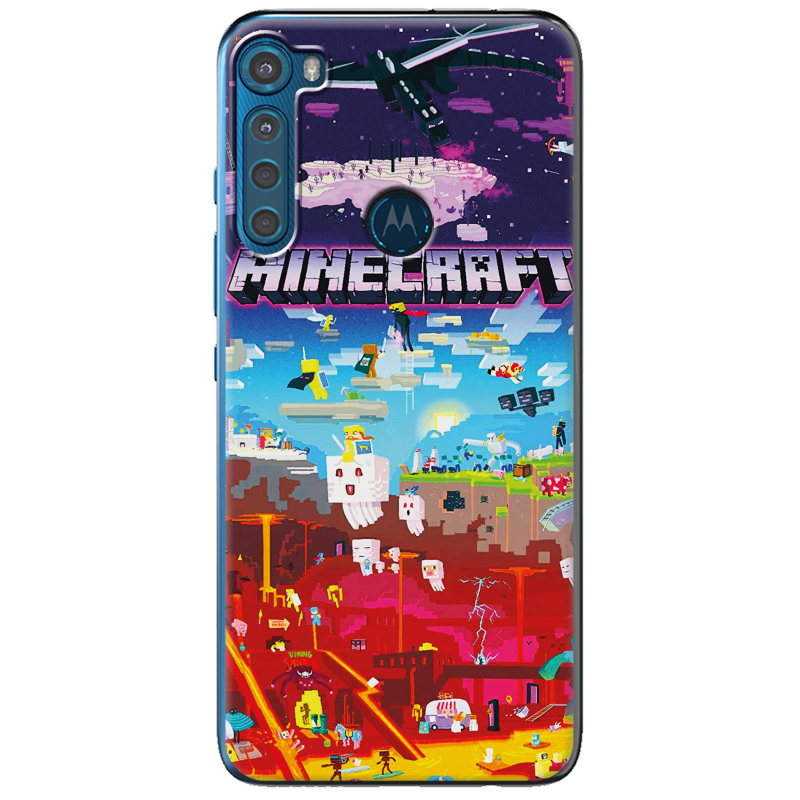 Чехол BoxFace Motorola One Fusion Plus Minecraft World Beyond