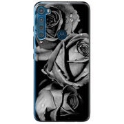 Чехол BoxFace Motorola One Fusion Plus Black and White Roses