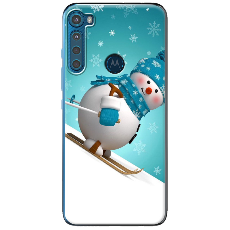 Чехол BoxFace Motorola One Fusion Plus Skier Snowman