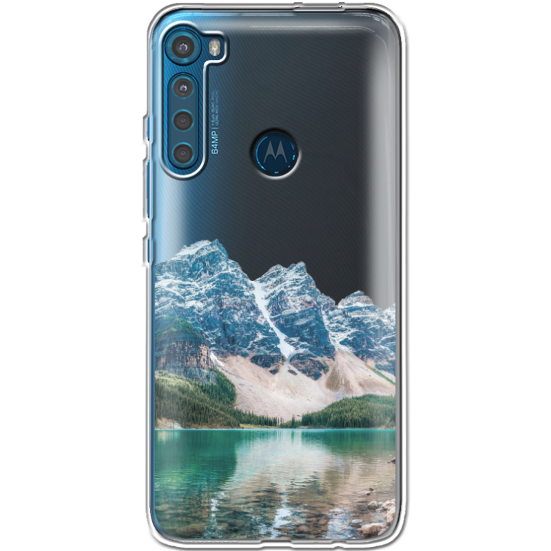 Прозрачный чехол BoxFace Motorola One Fusion Plus Blue Mountain