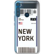 Прозрачный чехол BoxFace Motorola One Fusion Plus Ticket New York