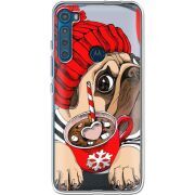 Прозрачный чехол BoxFace Motorola One Fusion Plus Winter Puggy