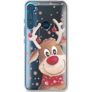 Прозрачный чехол BoxFace Motorola One Fusion Plus Winter Deer