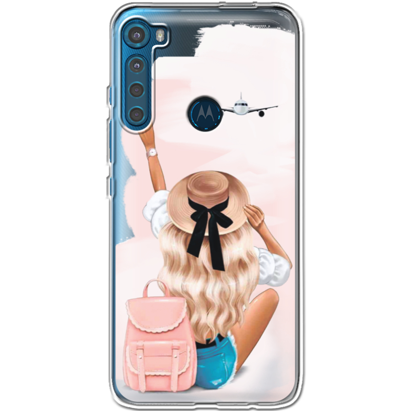 Прозрачный чехол BoxFace Motorola One Fusion Plus Travel Girl