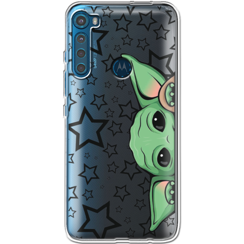 Прозрачный чехол BoxFace Motorola One Fusion Plus Baby Yoda