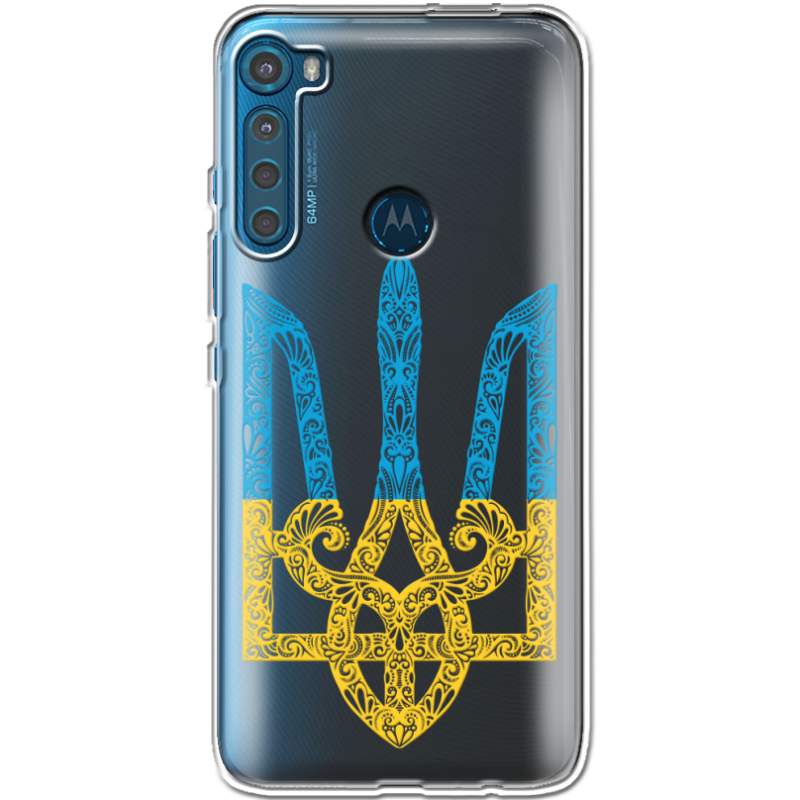 Прозрачный чехол BoxFace Motorola One Fusion Plus Gold Trident