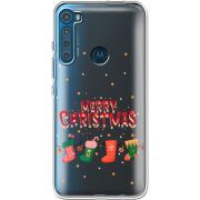 Прозрачный чехол BoxFace Motorola One Fusion Plus Merry Christmas