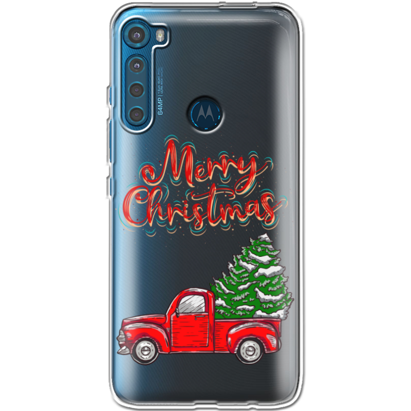 Прозрачный чехол BoxFace Motorola One Fusion Plus Holiday Car