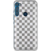 Чехол с блёстками Motorola One Fusion Plus Шахматы