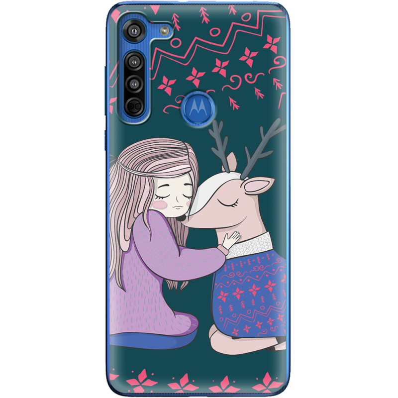 Чехол BoxFace Motorola G8 Girl and deer