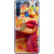 Чехол BoxFace Motorola G8 Yellow Girl Pop Art