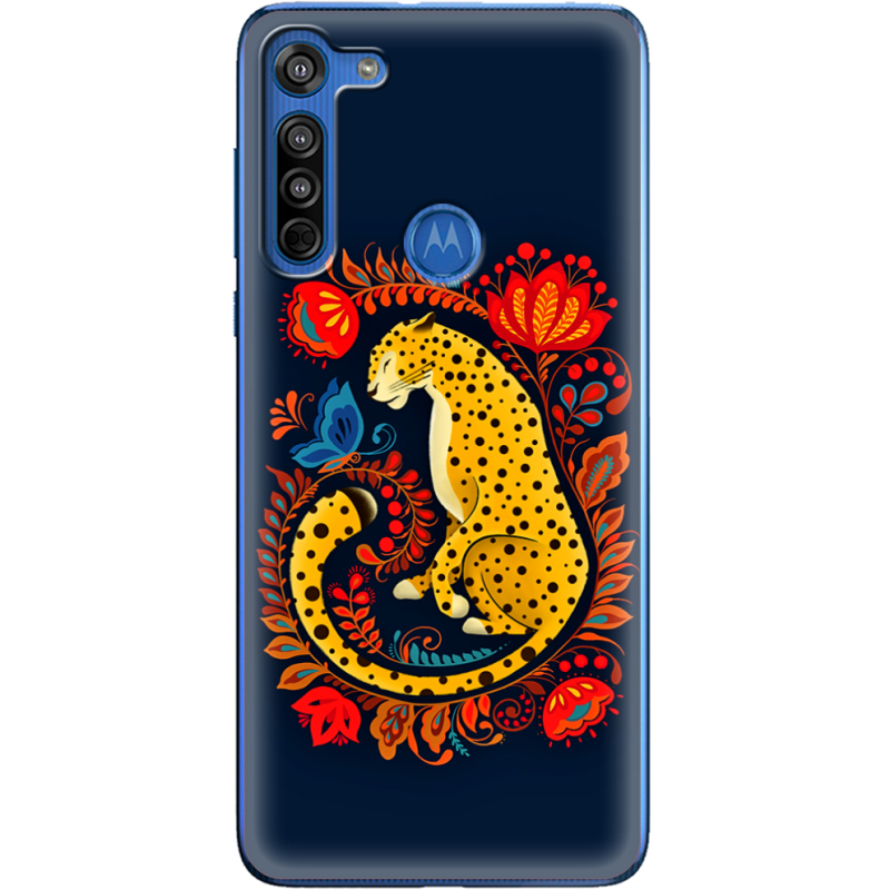 Чехол BoxFace Motorola G8 Petrykivka Leopard