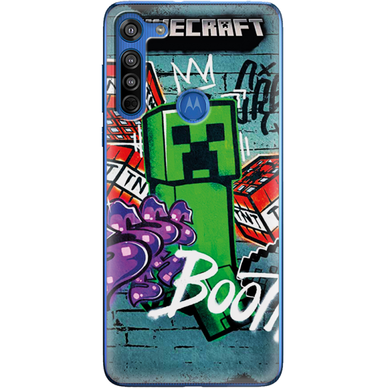 Чехол BoxFace Motorola G8 Minecraft Graffiti