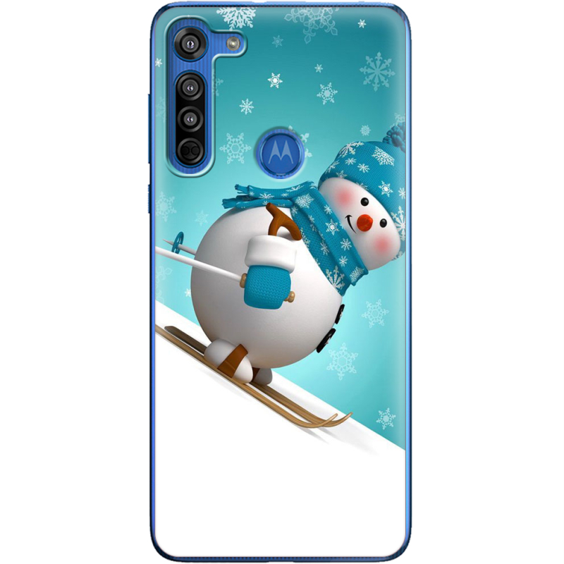 Чехол BoxFace Motorola G8 Skier Snowman