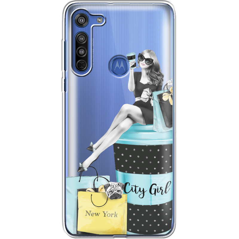 Прозрачный чехол BoxFace Motorola G8 City Girl