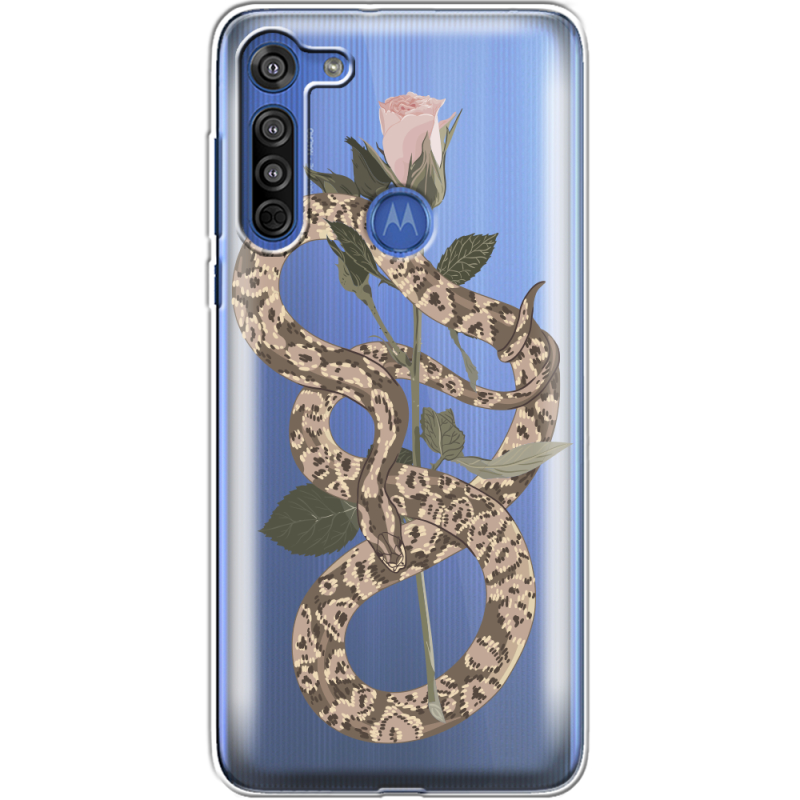 Прозрачный чехол BoxFace Motorola G8 Glamor Snake