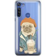 Прозрачный чехол BoxFace Motorola G8 Dog Coffeeman