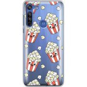 Прозрачный чехол BoxFace Motorola G8 с 3D-глазками Popcorn