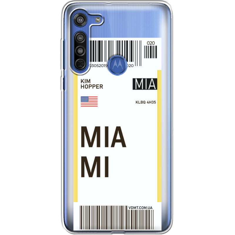 Прозрачный чехол BoxFace Motorola G8 Ticket Miami