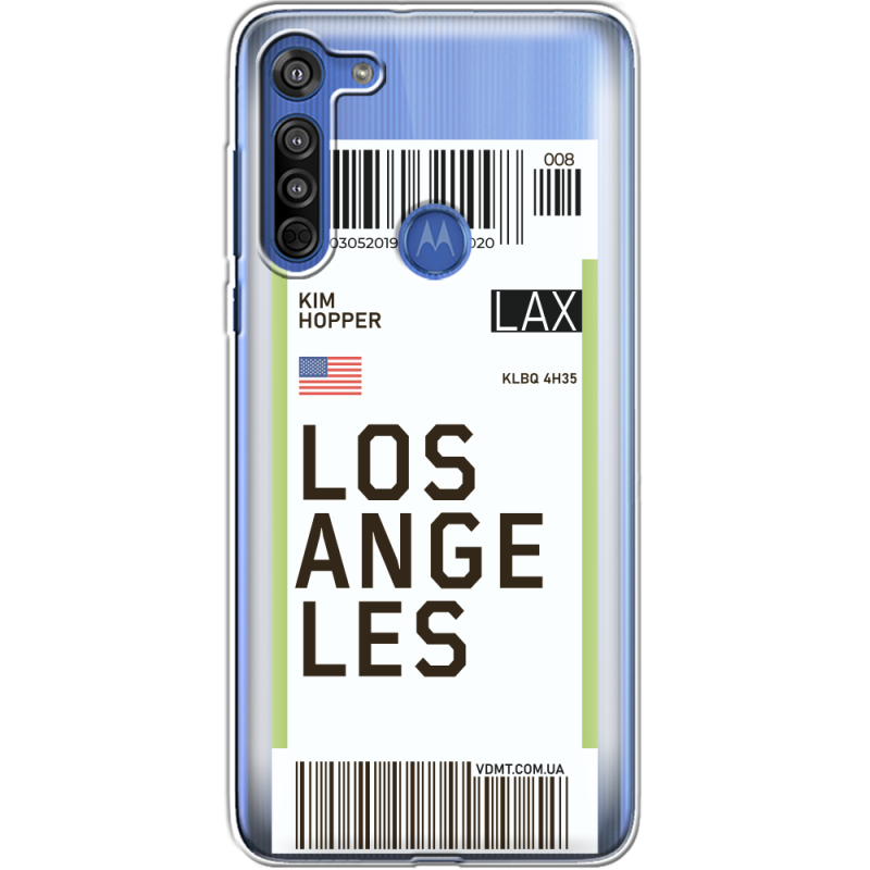 Прозрачный чехол BoxFace Motorola G8 Ticket Los Angeles