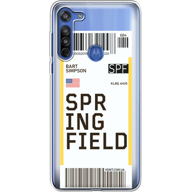 Прозрачный чехол BoxFace Motorola G8 Ticket Springfield