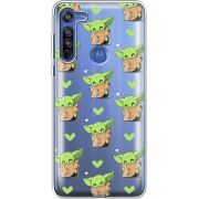 Прозрачный чехол BoxFace Motorola G8 Pattern Baby Yoda