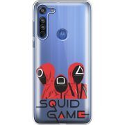 Прозрачный чехол BoxFace Motorola G8 siquid game люди в красном