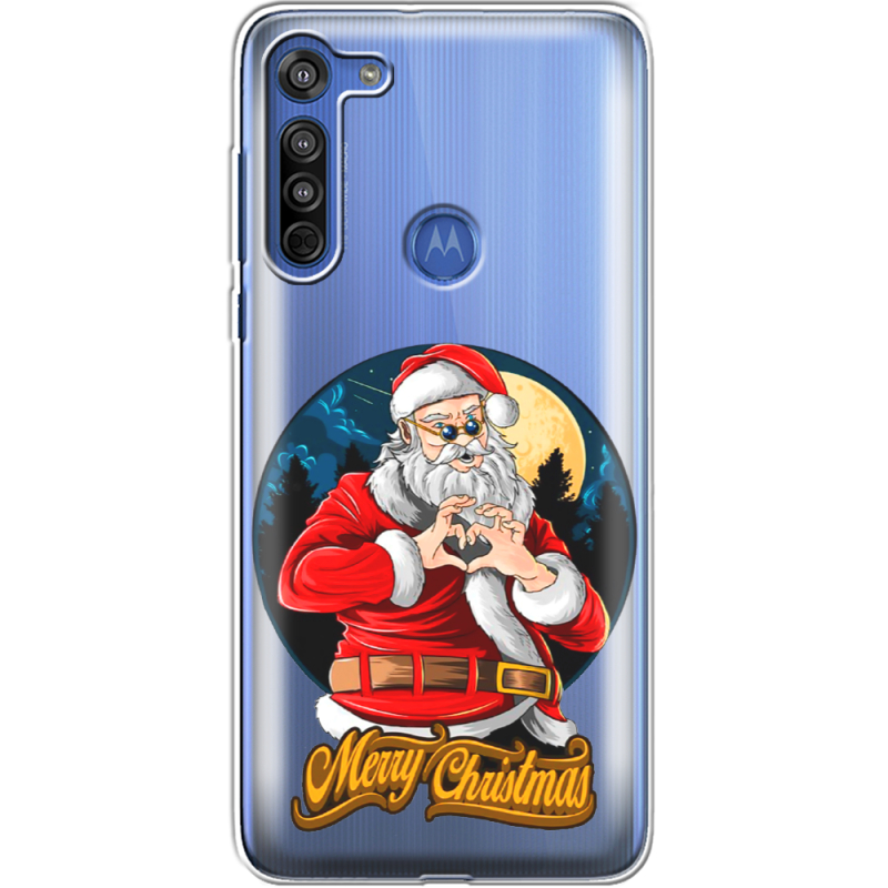 Прозрачный чехол BoxFace Motorola G8 Cool Santa