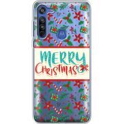 Прозрачный чехол BoxFace Motorola G8 Vintage Christmas Pattern