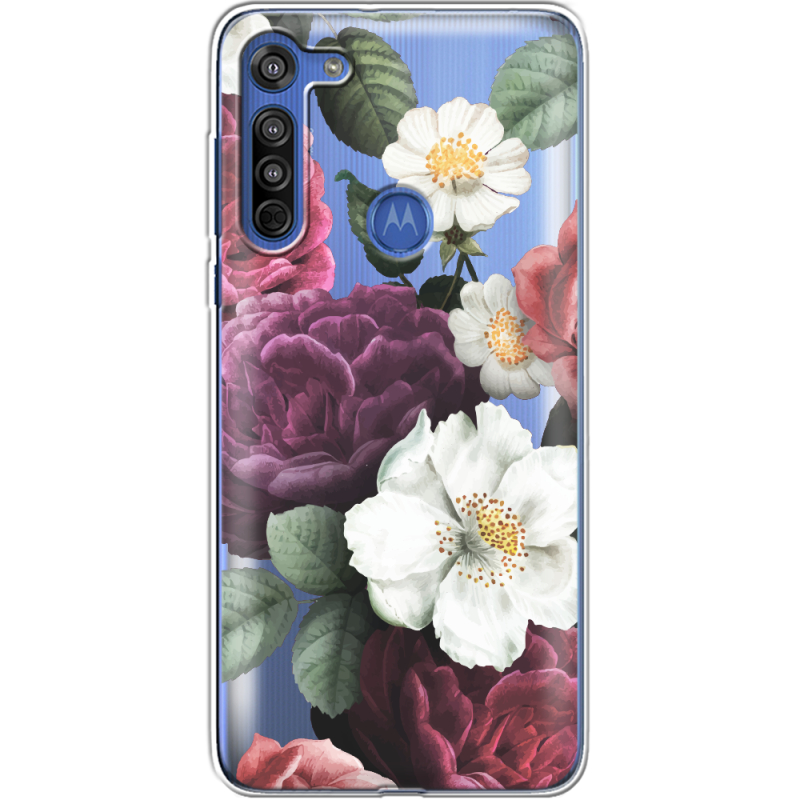 Прозрачный чехол BoxFace Motorola G8 Floral Dark Dreams